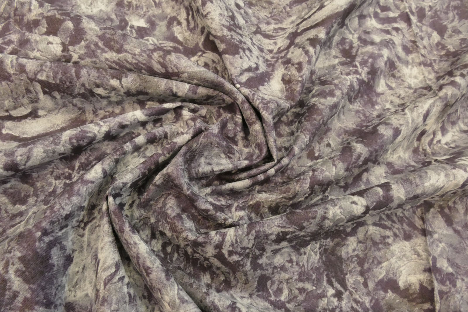 Baumwollpopeline  Batik grau lila