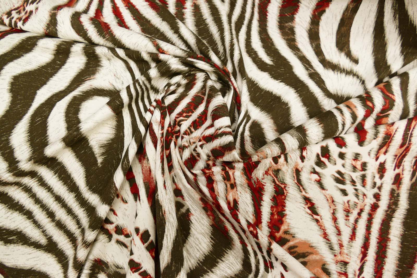Viskose Jersey  Zebra braun